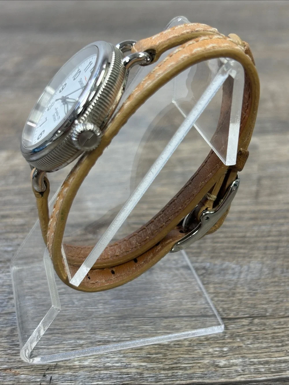 Shinola The Birdy 34mm Argonite-775 White Dial Leather Watch Women’s